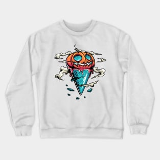 Halloween ice cream pumpkin Crewneck Sweatshirt